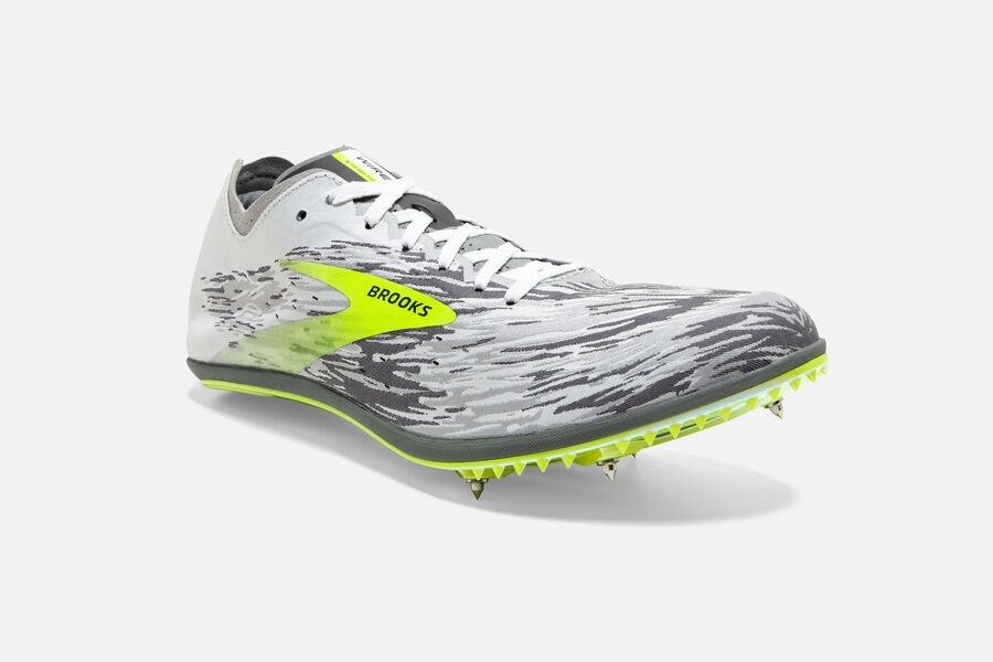 Brooks Wire V6 Spikes Loopschoenen Dames - Grijs/Groen - 075234DPK